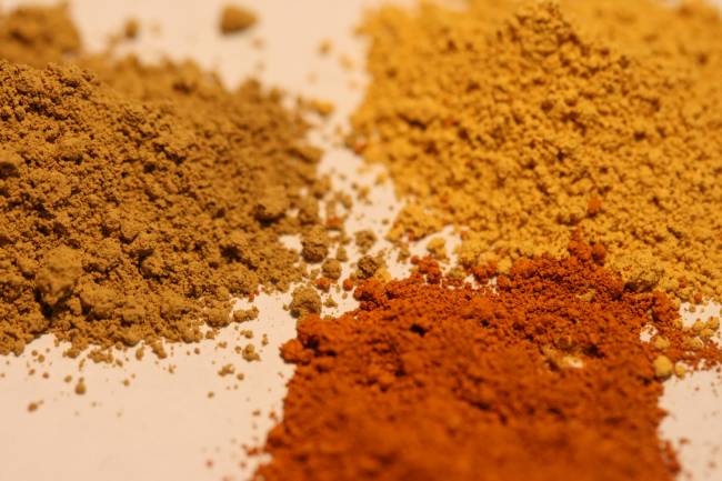 Pigmentos de ocre. 