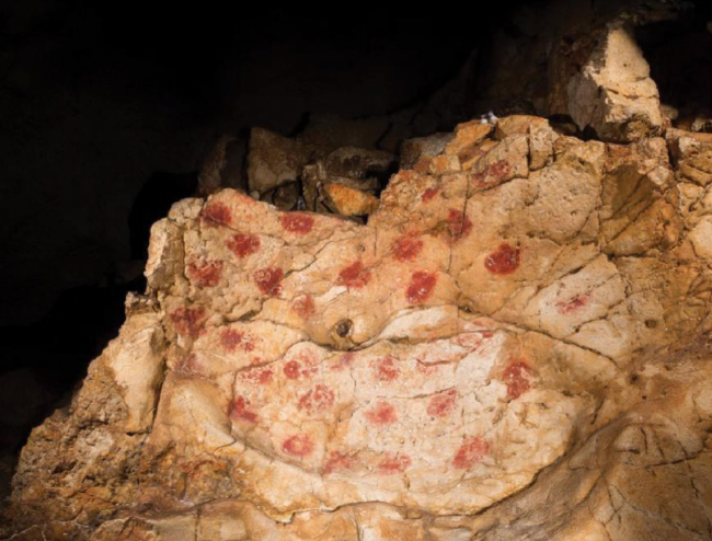 pigmentos en la cueva de Points 