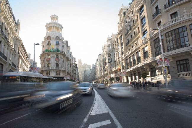 La calle Gran Vía de Madrid