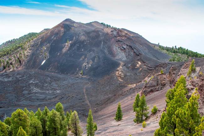 Cráter Duraznero en el volcán San Juan