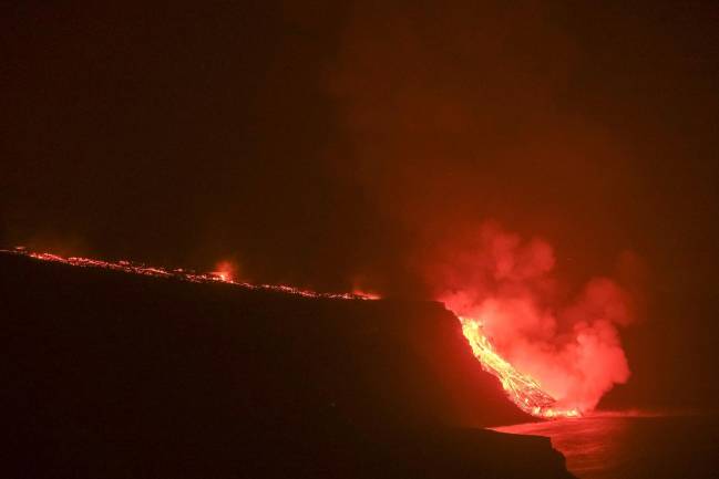 Llegada al mar de la lava