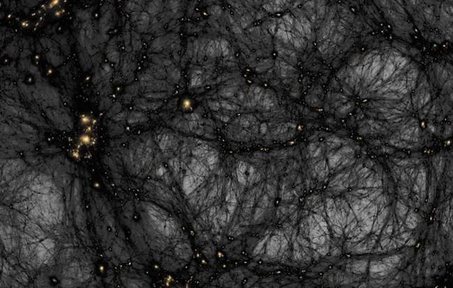 Simulación de la formación de estructuras de materia oscura