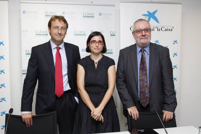 Dr. Eduard Gratacós, Dra. Fátima Crispi i Sr. Enric Banda
