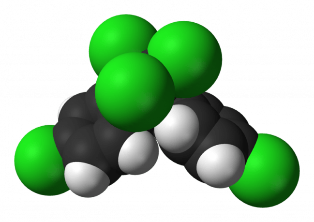 Representación tridimensional de la molécula de DDT / UGR