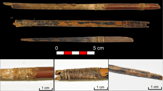 Fragmentos de las cuerdas de arco