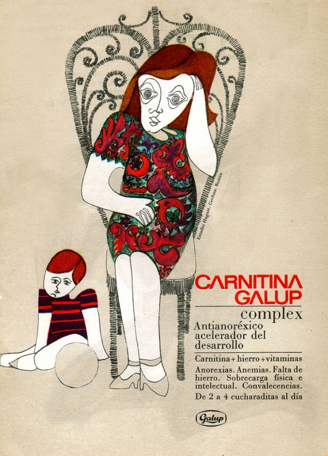 Anuncio de los años 80 de un complejo vitamínico. Imagen: Carmen Alonso Suárez 