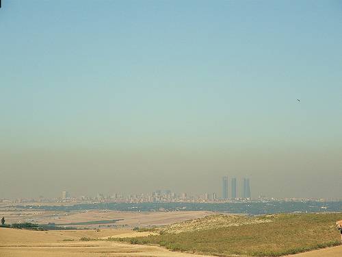 La 'boina' de contaminación de Madrid. Foto: Fernando López.