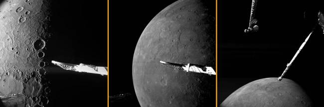 Imágenes de Mercurio tomadas por la sonda BepiColombo en enero de 2025