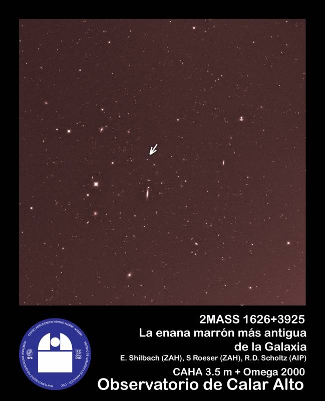 La enana marrón más antigua conocida en la Galaxia, descubierta en Calar Alto