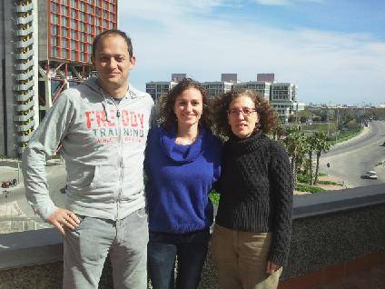 Los investigadores Raúl Estévez, Sònia Sirisi y Virginia Nunes.