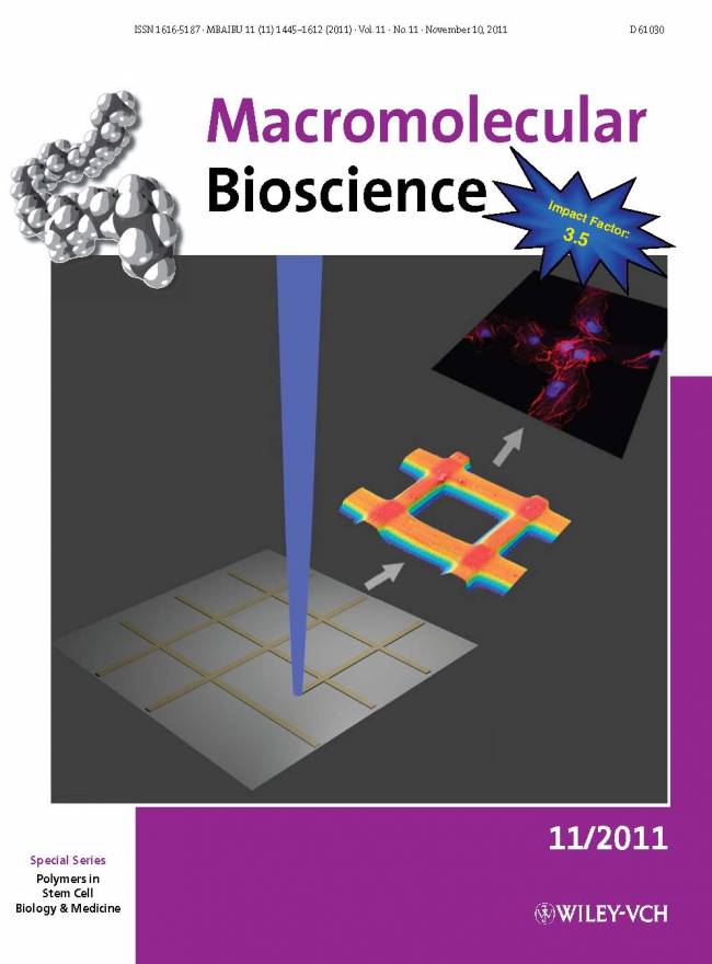 Portada de este mes de la revista Macromolecular Bioscience