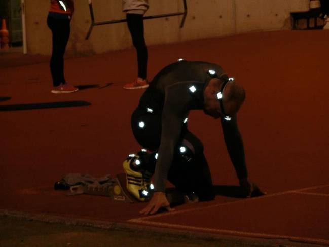 Atleta durante las pruebas de UCOtrack