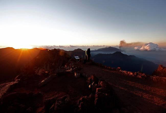 La erupción desde el observatorio de roque de los muchachos