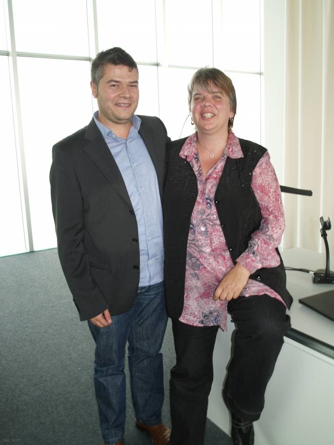 Eduardo Weruaga y Daniela Vogt-Weisenhorn, en el Incyl.