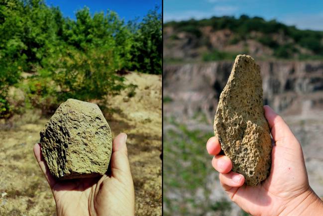 Herramientas de piedra encontradas en el yacimiento de Korolevo (Ucrania)