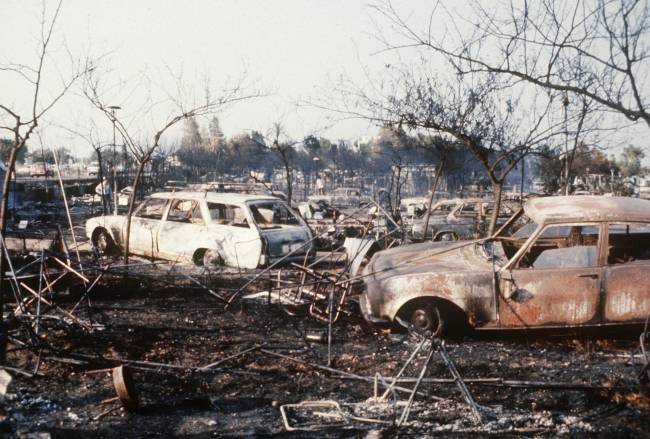 Camping de los Alfaques tras el accidente de julio de 1978. / Efe