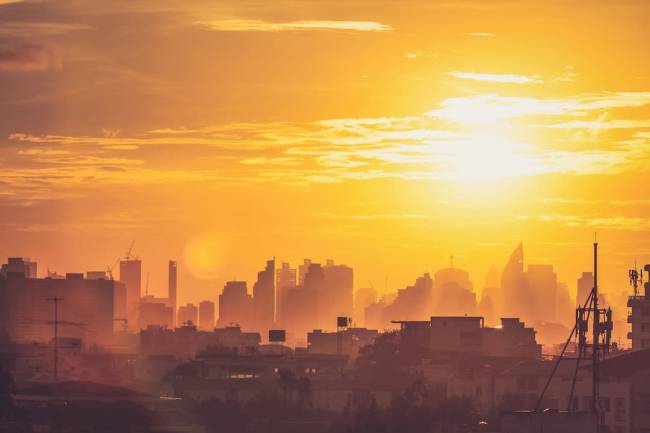 ciudad en verano