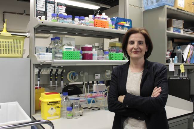 Carmen Plasencia, cofundadora y CEO de Aromics (Foto: Daniel Portales, Parc Científic de Barcelona).