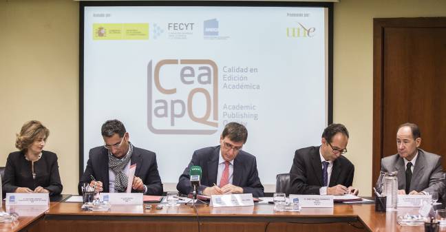Firma del Convenio para el Sello de Calidad en Edición Académica