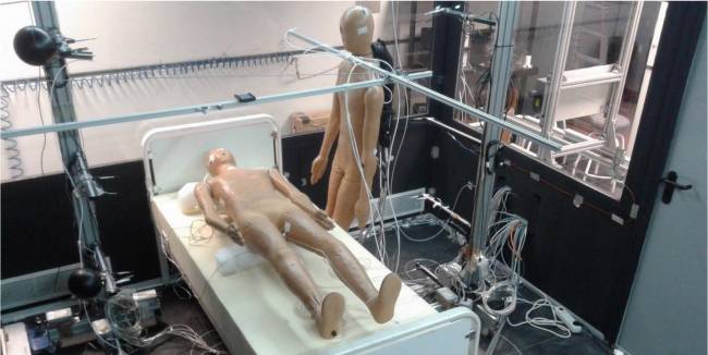maniquís térmicos equipados con sistemas de respiración utilizados para la investigación