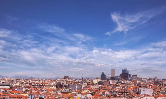 Panorámica de la ciudad de Madrid 