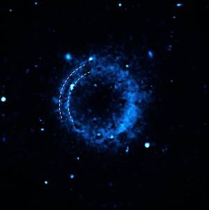 Distribución de calcio alrededor del remanente de supernova SNR 0509-67.5 / ESO | P. Das et al.