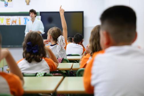 Vista del inicio del curso escolar en un colegio de Toledo