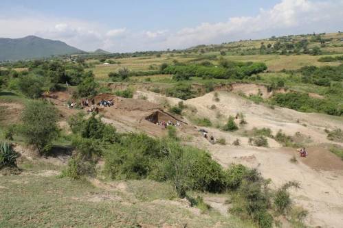 Los sedimentos bronceados y marrón rojizo son depósitos de más de 2,6 millones de años donde se encuentran fósiles y herramientas de Oldowan.
