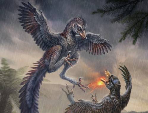 Reconstrucción en vida del ave del Jurásico Superior Yuezhuornis yangyuanensis