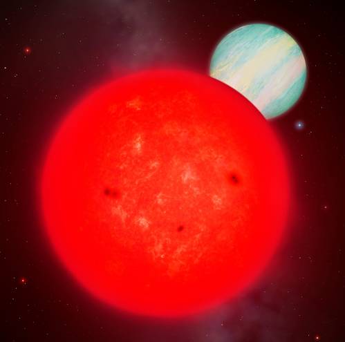 exoplaneta orbitando su estrella anfitriona