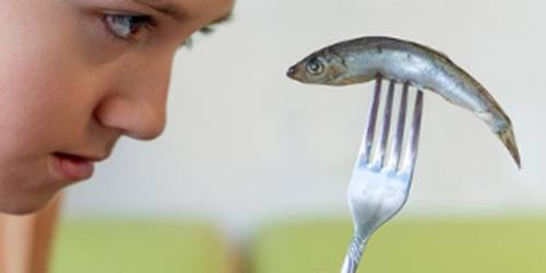 nutrición, pescado, niños 