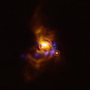 Un posible compañero en el disco de la estrella V960 Mon / ESO | A. Dasgupta (ALMA /ESO/NAOJ/NRAO) / Weber et al.