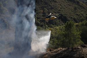 Imagen del incendio forestal de Quiroga (Lugo) la pasada semana