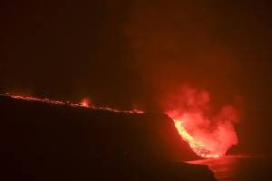 Llegada al mar de la lava