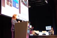Jeanne Holm habla sobre &#039;open government&#039;. Imagen: SINC.
