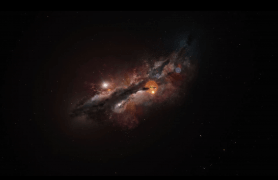 El supertelescopio ALMA detecta por primera vez el gas que alimentó a las galaxias primitivas