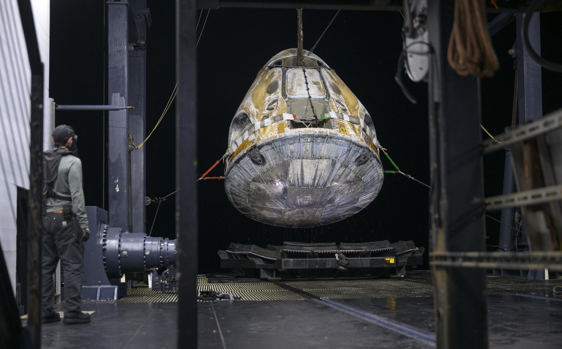 Imagen de la capsula Dragon de SpaceX