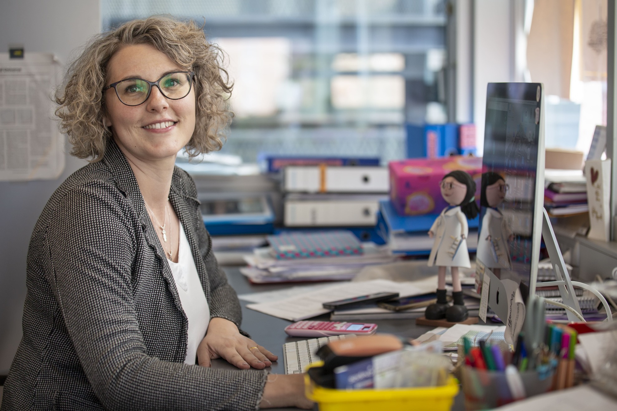 Sara Cogliati en el laboratorio
