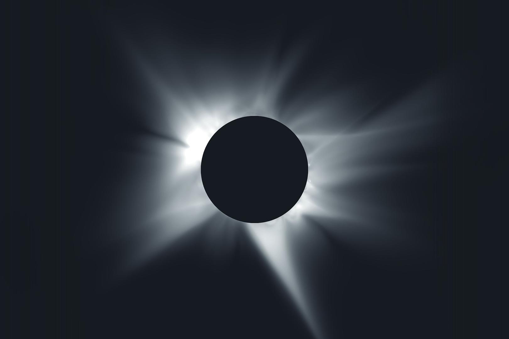Así será la corona solar del eclipse total del próximo 12 de agosto