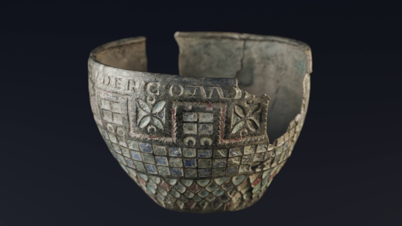 Una copa romana hallada en Soria revela un recuerdo militar del siglo II